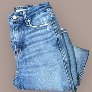 Good American Medium Blue Straight Leg Jeans